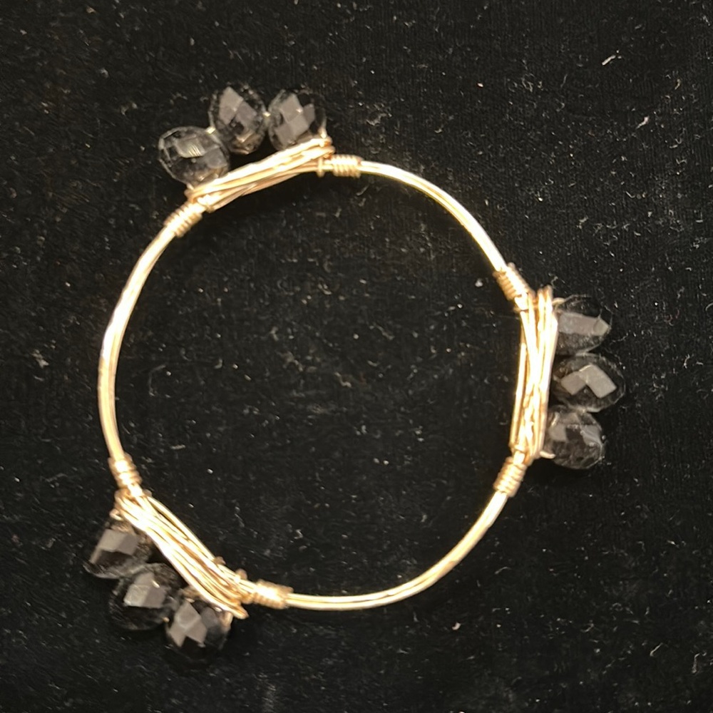 Copper wire-wrapped bangle